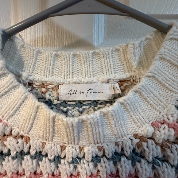 All in Favor - Rainbow Stripe Sweater - Size S - Picture 6 of 6
